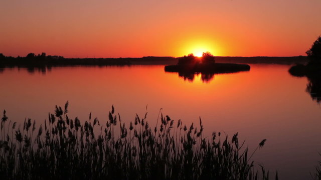 Sunset on the lake