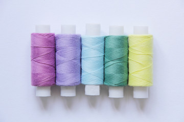 Sewing colored threads