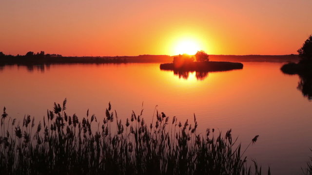 Sunset on the lake