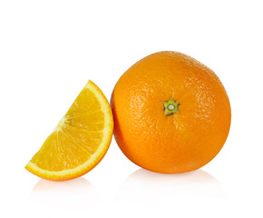 Orange fruit isolated on white background.