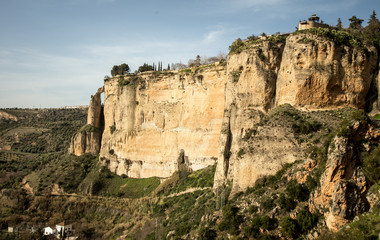 Fototapeta na wymiar cliffs of ronda