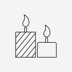 birthday candle line icon