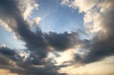 Naklejka na ściany i meble clouds in a blue sky