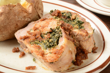 Stuffed pork roast