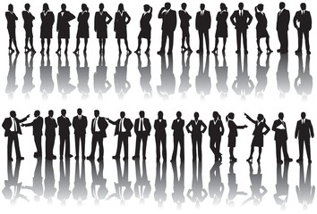 Business people silhouettes - 84763976