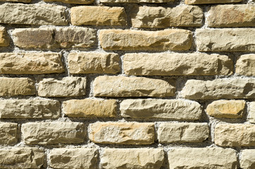 New stone wall closeup