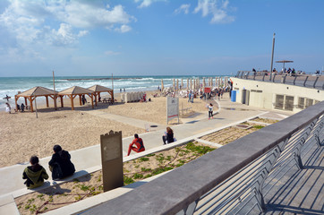 Tel Aviv promenade in Tel Aviv Israel © Rafael Ben-Ari