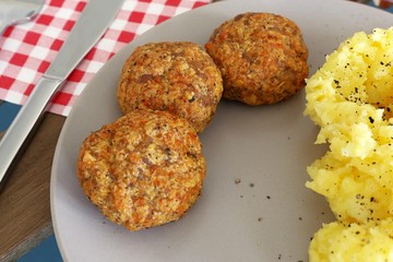 rissoles on the plate