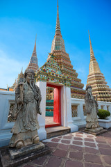 Fototapeta premium Guardian at Wat Pho (Pho Temple) in Bangkok, Thailand