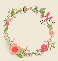 Floral bouquets background, vector illustration.