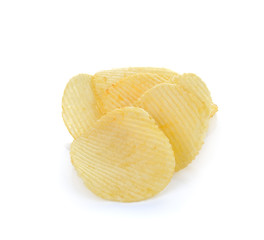 potato chips isolated on white background