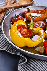 Peppers and tomatoes