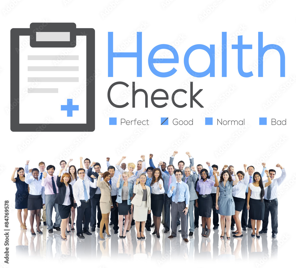 Wall mural health check diagnosis medical condition analysis concept