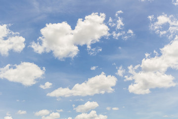 Blue sky background.