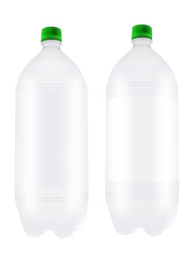 Empty two liter plastic bottles.