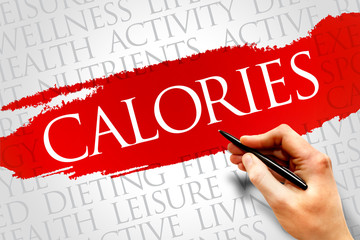 CALORIES word cloud, fitness, sport, health concept