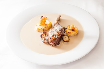 lamb with sauce