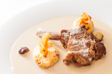 lamb with sauce