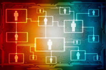 2d abstract business or social networking concept