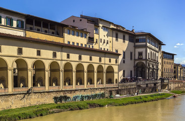 Naklejka premium view of Uffizi Gallery, Florence