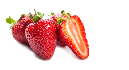fresh ripe strawberries
