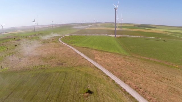 Danube Delta Rally special trial windfarm