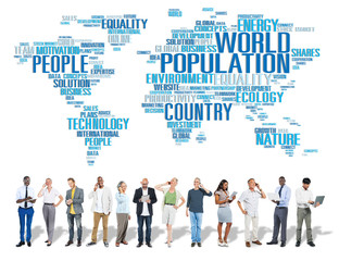 World Population Global People Community International Concept