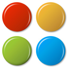 four colored magnets
