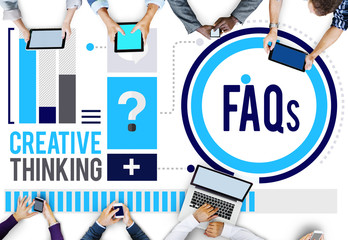 Frequently Asked Questions FAQ Problems Concept