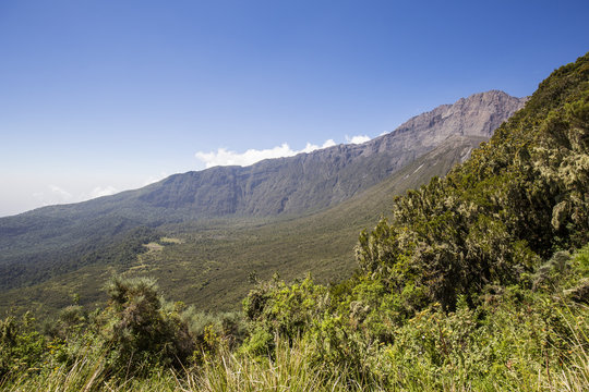 Mount Meru near Arusha in Tanzania. Africa
