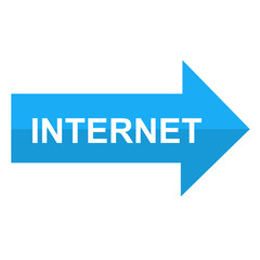 Icono flecha con texto INTERNET