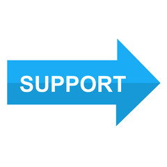 Icono flecha con texto SUPPORT