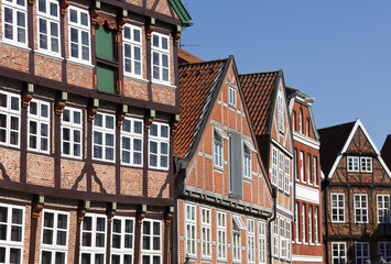 Facades at the old town of Stade