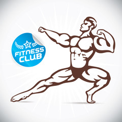 Attractive Bodybuilder illustration 