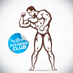 Attractive Bodybuilder illustration 