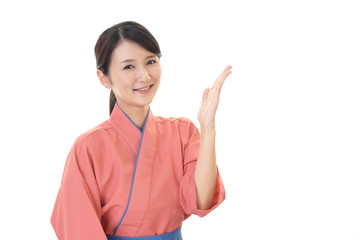 笑顔のウェイトレス