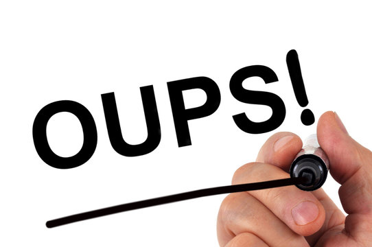 Oups &eacute;crit au marqueur