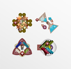 Set of abstract geometric shapes with options