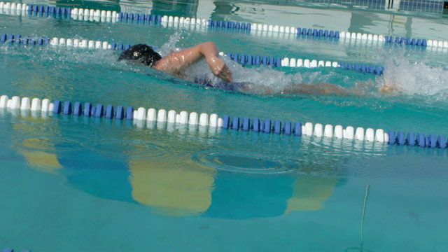 Swimmer doing freestyle stroke