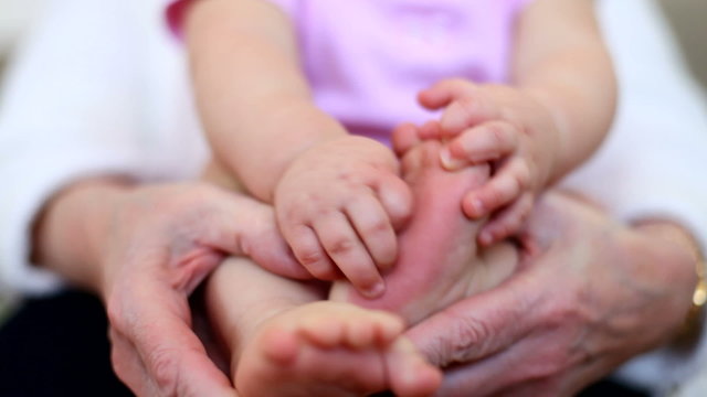 Close up of baby's feet 