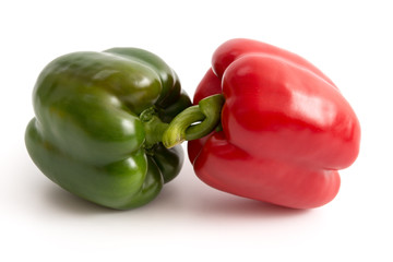 Rote und grüne Paprika