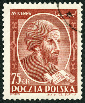 POLAND - 1952: shows Avicenna (1452-1519), 1000th birth anniversary of Avicenna, Ibn-Sina