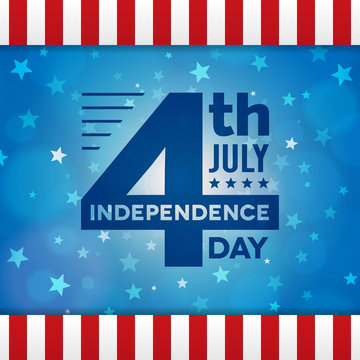 Vector independence 4th July american day poster