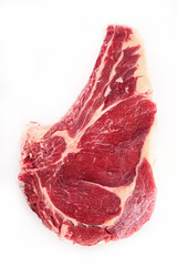 raw beef isolated on white