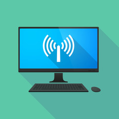 Personal computer with an antenna