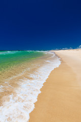 Fototapeta na wymiar Beach on the east side of Bribie Island, Australia
