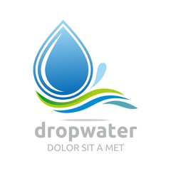 Logo drop water vector shapes symbol