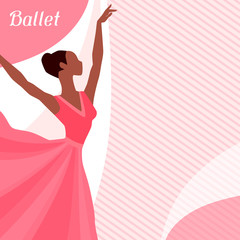 Invitation card to ballet dance show with ballerina © incomible