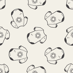 baby clothes doodle seamless pattern background