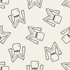 dress doodle seamless pattern background